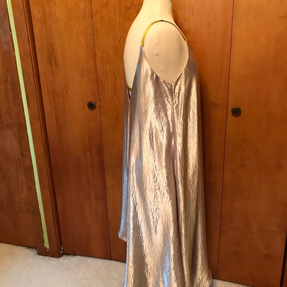 Anthropologie asymmetrical gold dress NWT - Picture 2 of 6